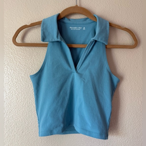 Abercrombie & Fitch Blue Sleeveless Polo Tank - Picture 1 of 4